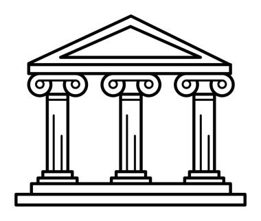 Üçgen pedikür yapısını destekleyen üç klasik sütun