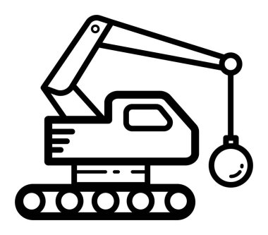 İnşaat vincinin ağır nesneleri kaldırma görüntüsü