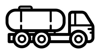 Sıvı malzeme taşıyan bir tanker çizimi