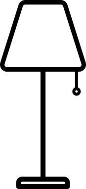 Üste duran basit siyah beyaz lamba.