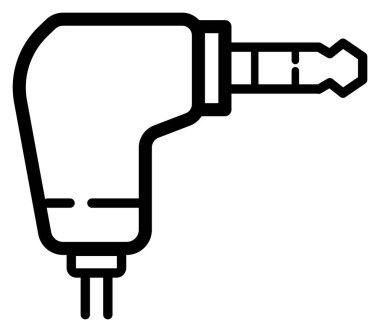Hortumlu aracın siyah ve beyaz illüstrasyonu