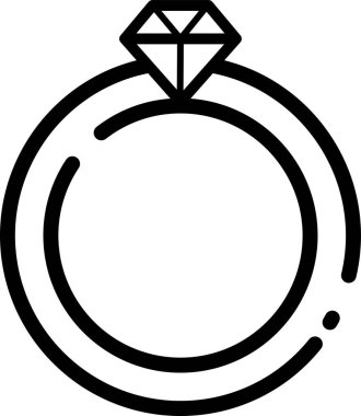 Elmas tasarımı içeren basit bir yüzük taslağı