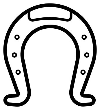 At nalı sembolünün siyah beyaz çizimi