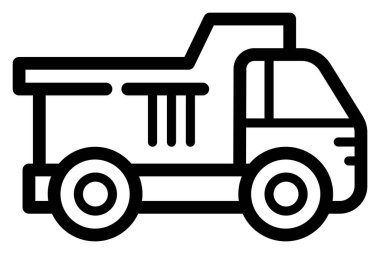 Çöp kamyonu aracının basit tasviri