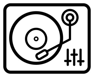 Görünür ses kontrolleri ile vinil kayıt çalan Turntable