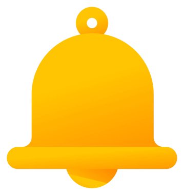 Sarı çan simgesi kullanıcılar için uyarıları ve uyarıları simgeler