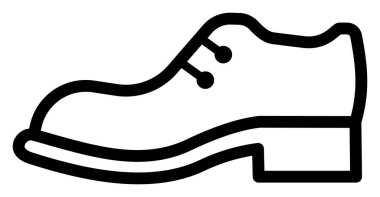 Klasik giysi ayakkabısının siyah beyaz çizimi