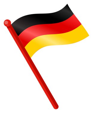 Beyaz arkaplanda Almanya bayrak logosu çizimi 