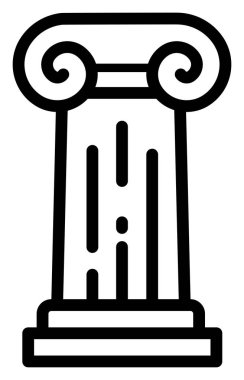 Mimari yapı sütunu. Web sayfası veya uygulamalar için grafik illüstrasyon 