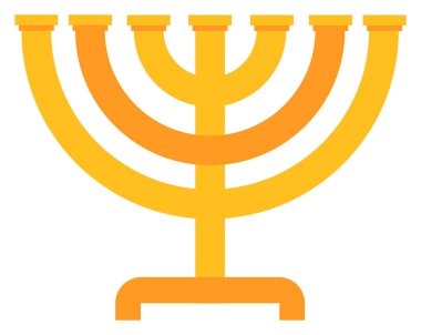 Menorah yassı ikonu. Web sayfası veya uygulamalar için grafik illüstrasyon  