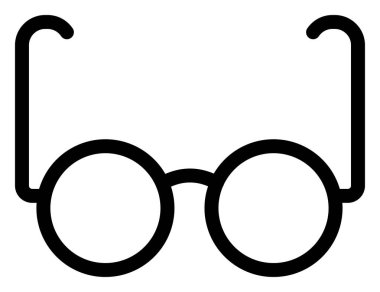 Siyah gözlükler. Uygulamalar için basit web illüstrasyonu