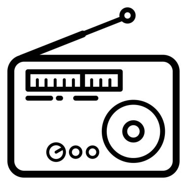 radyo ikonu. Web sayfası veya uygulama için yaratıcı logo 