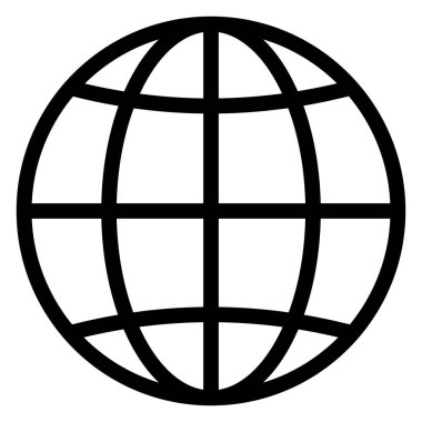 Dünya düz simgesi. Basit grafik illüstrasyonu