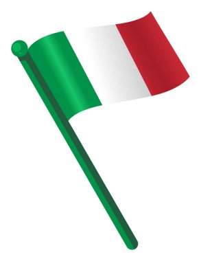 İtalyan bayrağı yeşil beyaz ve kırmızı renklerle dalgalanıyor