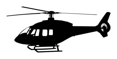 Gökyüzünde uçan helikopter silueti