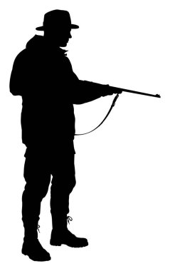 Şapka takan bir adamın silüeti.