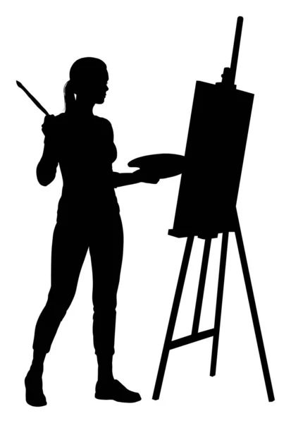 Şövaleye palet tutan kadın silueti.