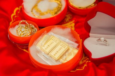 Gelin fiyat para geleneksel düğün töreninde Tayland