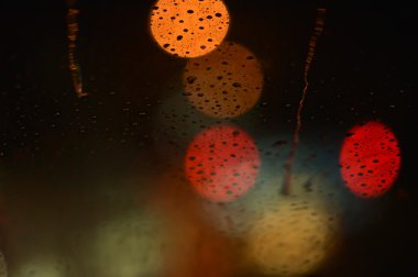 Gece renkli soyut bokeh