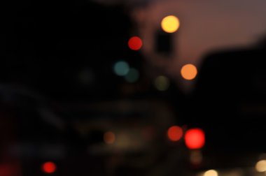 Gece renkli soyut bokeh