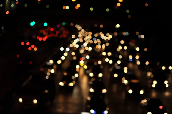 Colorato bokeh astratto nella notte — Foto Stock