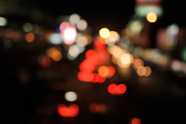 Colorato bokeh astratto nella notte — Foto Stock