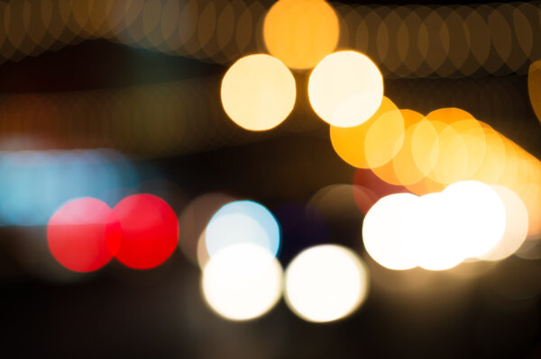 Colorful abstract bokeh in Night