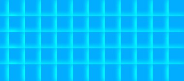 Soyut parlayan cyan kareler pürüzsüz bir kiremit deseni oluşturur üç boyutlu bir duvar ya da parlak ışık efektli geleceksel yüzey tasarımı.