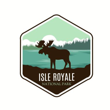 Isle Royale Ulusal Parkı 'ndaki Moose Deer Michigan Yazdırma, Giyme vs.