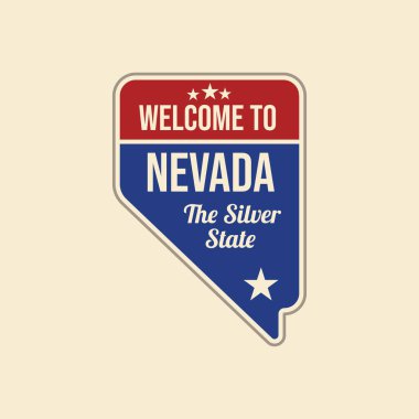 Retro Tema Tasarımı 'nda Nevada Rozeti' ne Hoşgeldiniz Yazdırma, Giydirme vb.