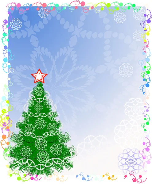 Grußkarte mit Weihnachten und Neujahr — Stockfoto