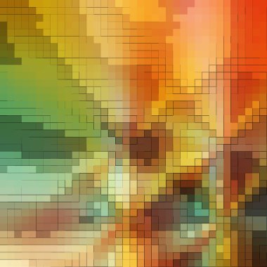 Soyut resim, renkli grafik ve kumaş için bir model olarak kullanılabilmesi için halılar