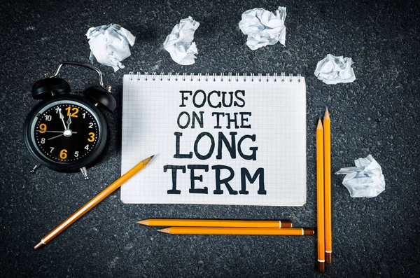 Focus Long Term Business Life Concept — Stock Photo, Image