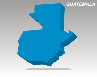 Guatemala 'nın temiz, modern stiline sahip 3 boyutlu modayı. Guatemala 'da coğrafya, seyahat ve politik kavramlar için bu düzenlenebilir Guatemala tasarımı grafiğini kullan