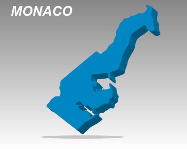 Monako 'nun son moda 3 boyutlu vektör haritası. Lüks finans, seyahat ve veri görselleştirme projeleri için yüksek talep içeren grafik Monako 'ya odaklandı. Monako 'nun mikro haritası