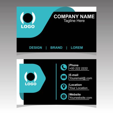 Renkli Geometrik Şirket Tasarımı ile Profesyonel Modern İş Kartı Şablonu