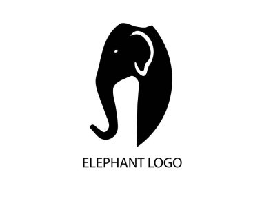Fil logosu vektörü, fil hayvanat bahçesi safari logo tasarım şablonu fil ikonu illüstrasyon EPS 10. Modern fil logosu
