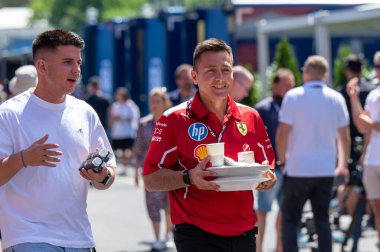 Macaristan GP GP GP F1 2025 17 Ekim 'de Budapeşte, Macaristan - Formula 1 Andrea Ferrari Ferrari