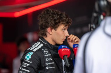 Macaristan GP GP GP F1 2025, 17 Ekim 'de Budapeşte, Macaristan - Mercedes için Formula 1 Kimi Antonelli sürücüsü