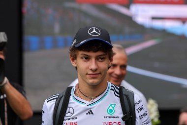 Macaristan GP GP GP F1 2025, 17 Ekim 'de Budapeşte, Macaristan - Mercedes için Formula 1 Kimi Antonelli sürücüsü