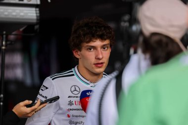 Macaristan GP GP GP F1 2025, 17 Ekim 'de Budapeşte, Macaristan - Mercedes için Formula 1 Kimi Antonelli sürücüsü