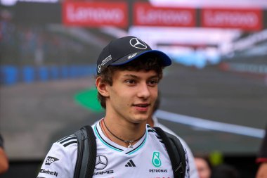 Macaristan GP GP GP F1 2025, 17 Ekim 'de Budapeşte, Macaristan - Mercedes için Formula 1 Kimi Antonelli sürücüsü