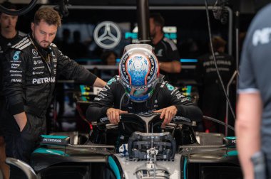 Macaristan GP GP GP F1 2025, 17 Ekim 'de Budapeşte, Macaristan - Mercedes için Formula 1 Kimi Antonelli sürücüsü