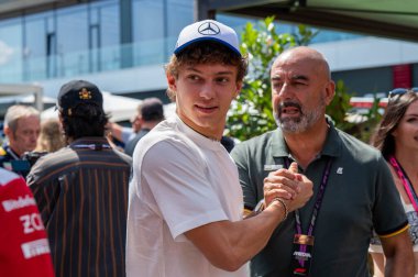 Macaristan GP GP GP F1 2025, 17 Ekim 'de Budapeşte, Macaristan - Mercedes için Formula 1 Kimi Antonelli sürücüsü