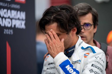 Macaristan GP GP GP F1 2025 17 Ekim 'de Budapeşte, Macaristan' da - Formula 1 Carlos Sainz sürücüsü Williams