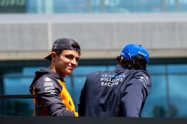 Macaristan GP GP GP F1 2025 17 Ekim 'de Budapeşte, Macaristan' da - Formula 1 Carlos Sainz sürücüsü Williams