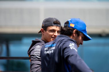 Macaristan GP GP GP F1 2025 17 Ekim 'de Budapeşte, Macaristan' da - Formula 1 Carlos Sainz sürücüsü Williams