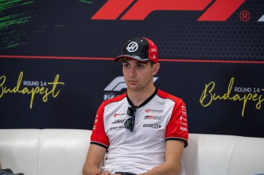 Macaristan GP GP F1 2025 17 Ekim 'de Budapeşte, Macaristan' da - Haas için Formula 1 Esteban Ocon sürücüsü