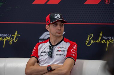 Macaristan GP GP F1 2025 17 Ekim 'de Budapeşte, Macaristan' da - Haas için Formula 1 Esteban Ocon sürücüsü