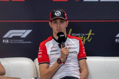 Macaristan GP GP F1 2025 17 Ekim 'de Budapeşte, Macaristan' da - Haas için Formula 1 Esteban Ocon sürücüsü